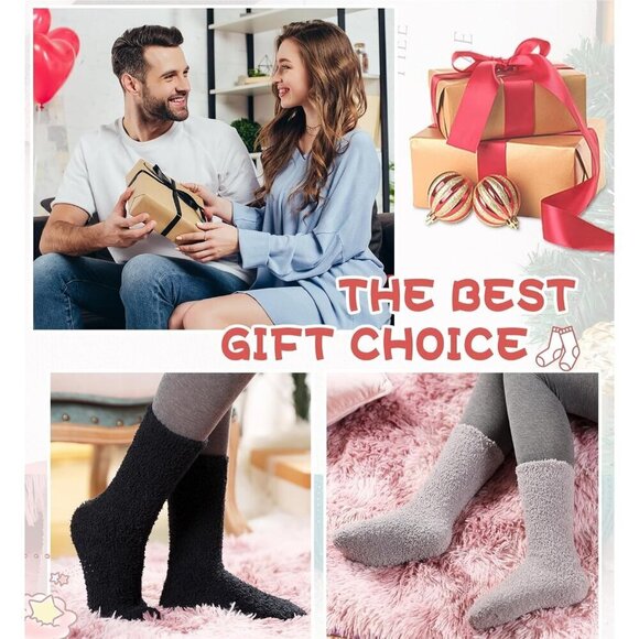 ❤️Women Fuzzy Socks Soft Warm Fluffy Sleep Thermal Plush Casual Cozy Home Socks - Picture 6 of 6